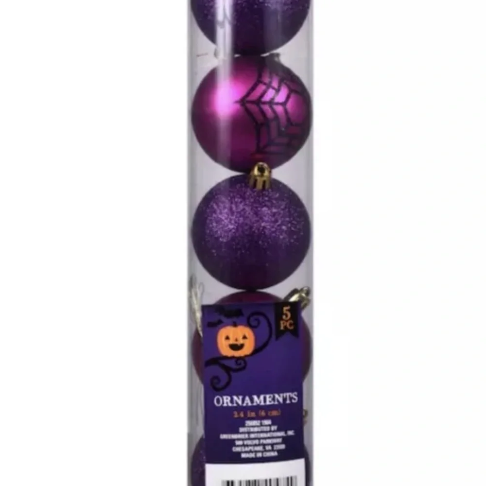 Halloween Glitter Ball‎ Ornaments